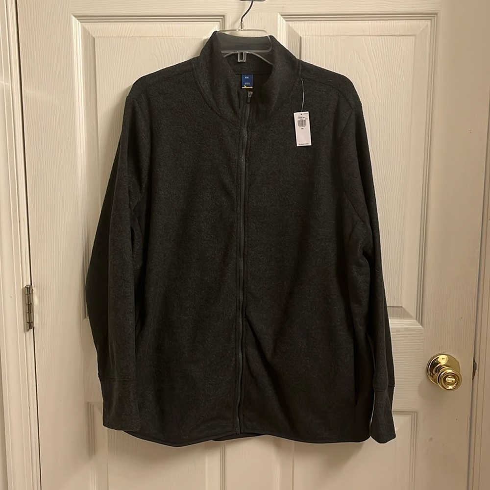 Old Navy dark, gray fleece jacket size extra extra large. New with tags.